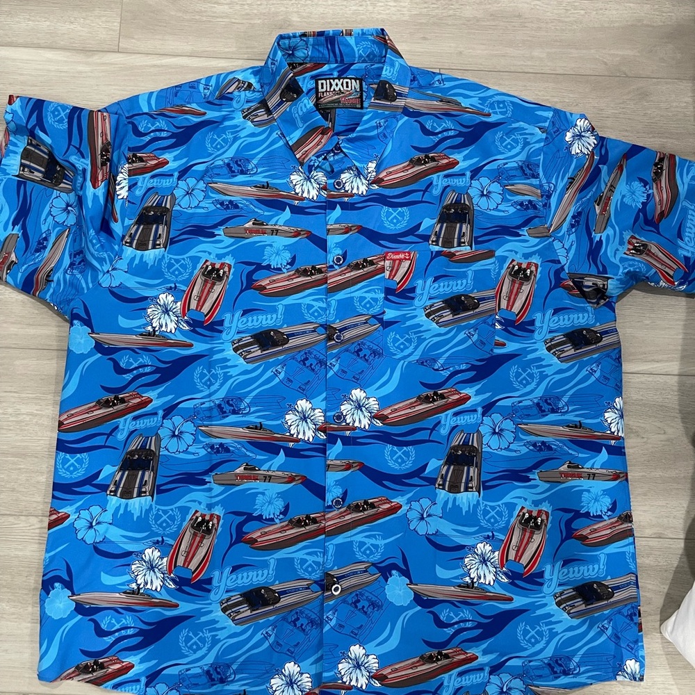 DIXXON FLANNEL Teague Button Front Hawaiian Party Shirt Men's Size